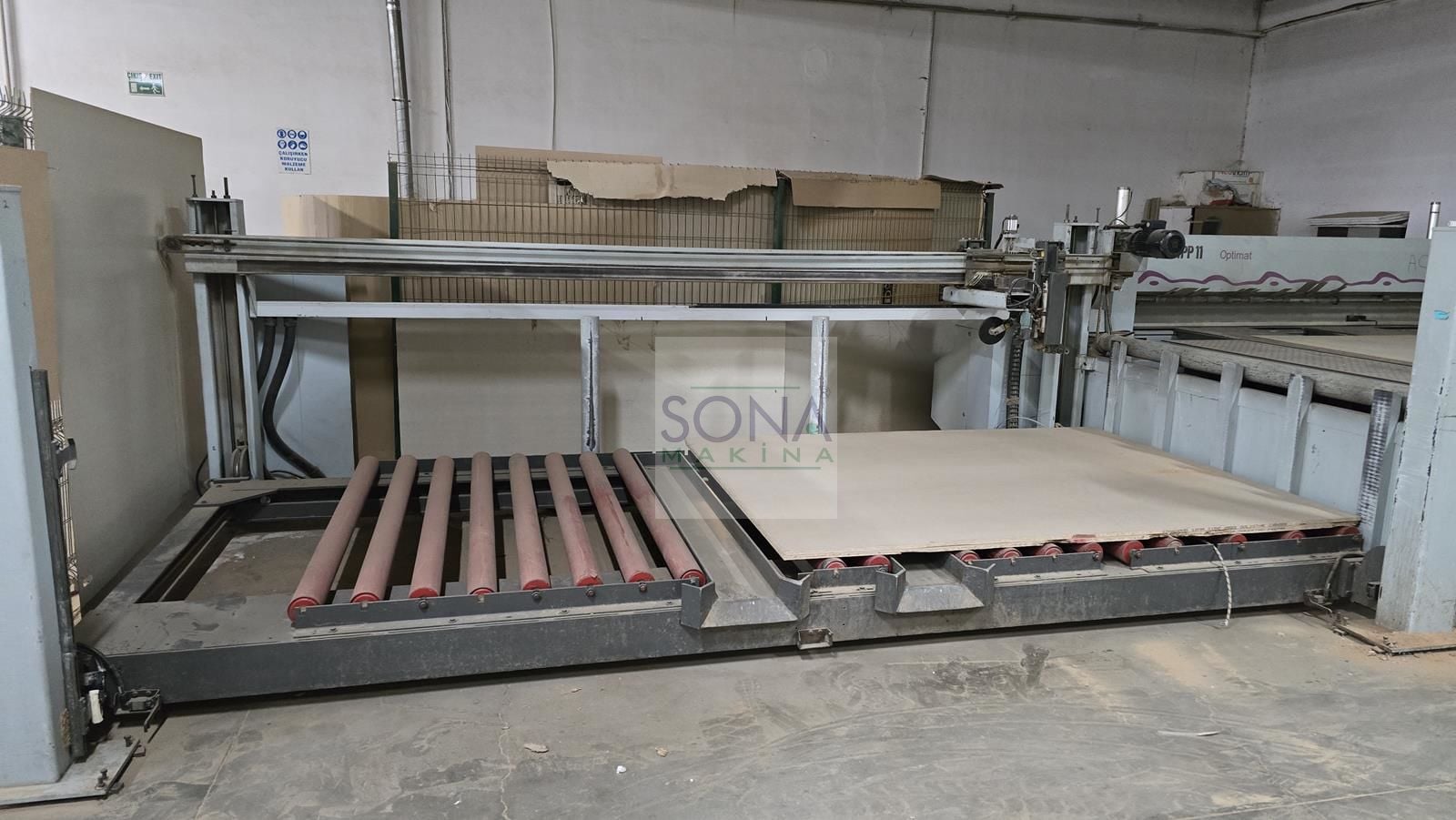 Holzma Optimat HPP 11/43/43 Panel Ebatlama Makinesi (2003)Yandan Asansör