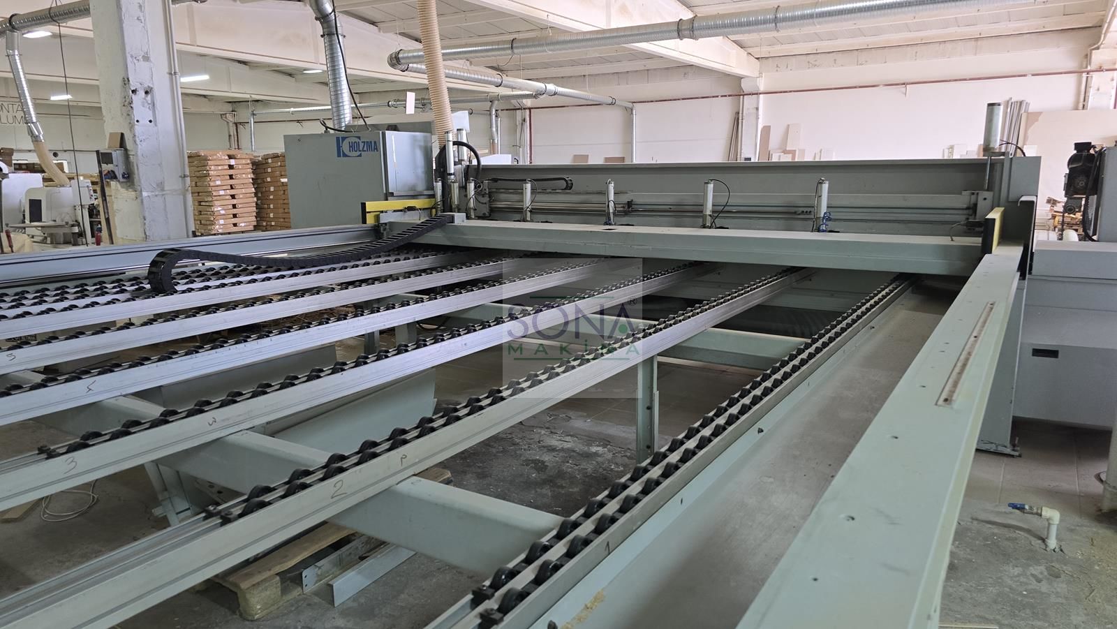 Holzma Optimat HPP 11/43/43 Panel Ebatlama Makinesi (2003)Yandan Asansör