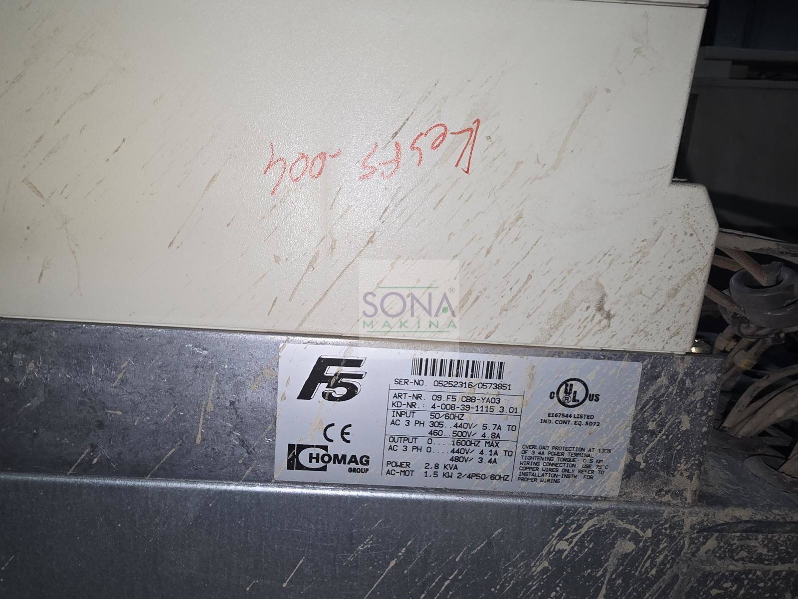 Keb F5 Frekans invertörü 1,5 Kw (Sürücü) 09.F5.CBB-YA03