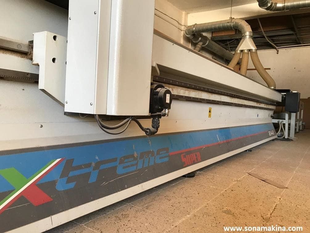 AES Extreme 2142 Flat Düz Tabla Cnc  (2015) Delik Gruplu+ Boşaltma + Barkod (İLK EL)