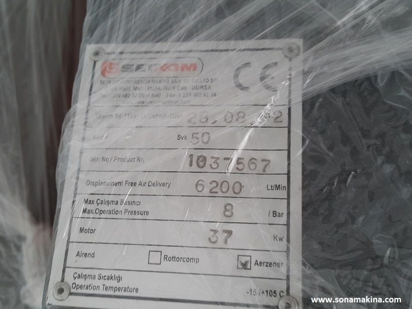 SETKOM SVK 50 Vidalı Komprosör (2012)