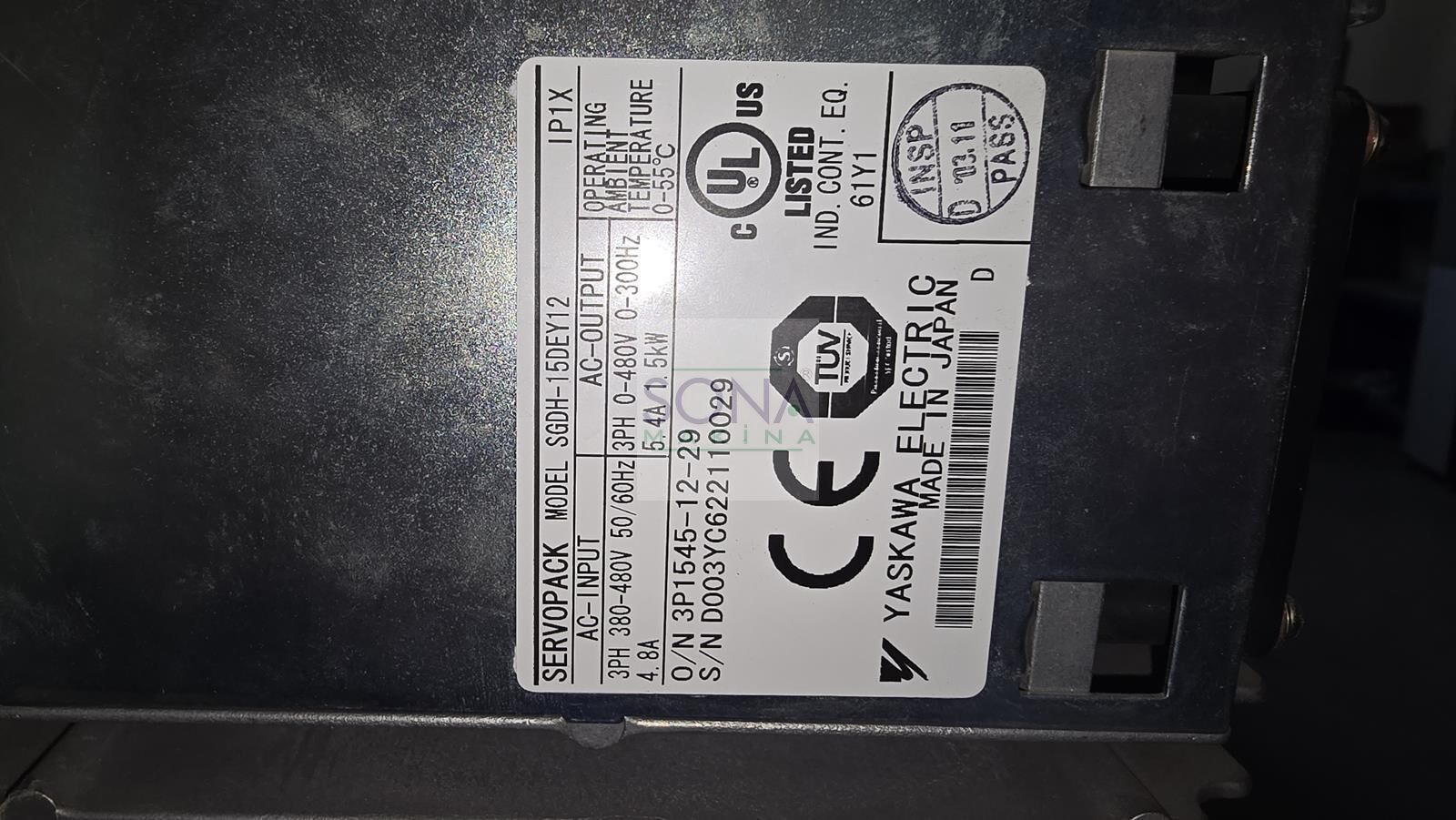 YASKAWA Frekans inverter 1,5 Kw (Sürücü) Servopack SGDH-15DEY12