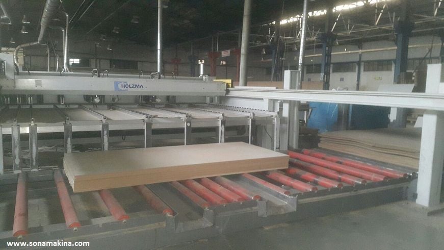 HOLZMA Optimat HPL 11/43/22 Asansörlü Panel Ebatlama Makinesi (2000)