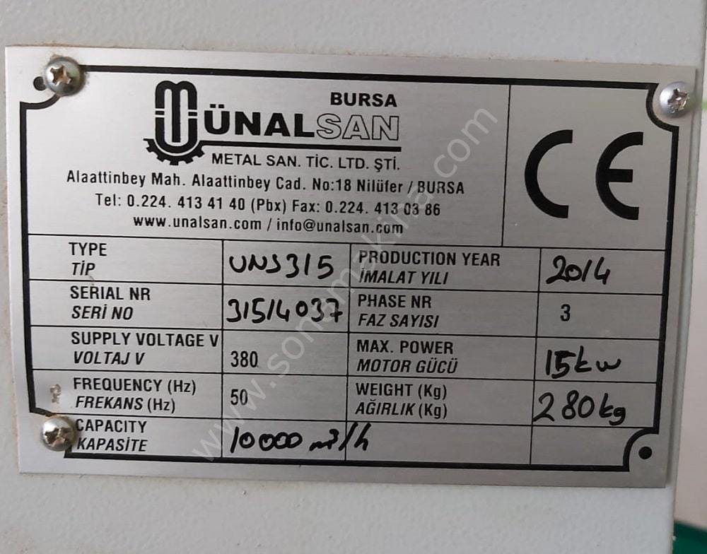 UNALSAN Toz Emme 25.000 M3 (2015) İLK EL