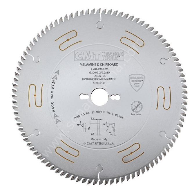 Cmt 281.696.12M Chrome Yatar Daire Testeresi 300X3,2X2,2X30 Z=96