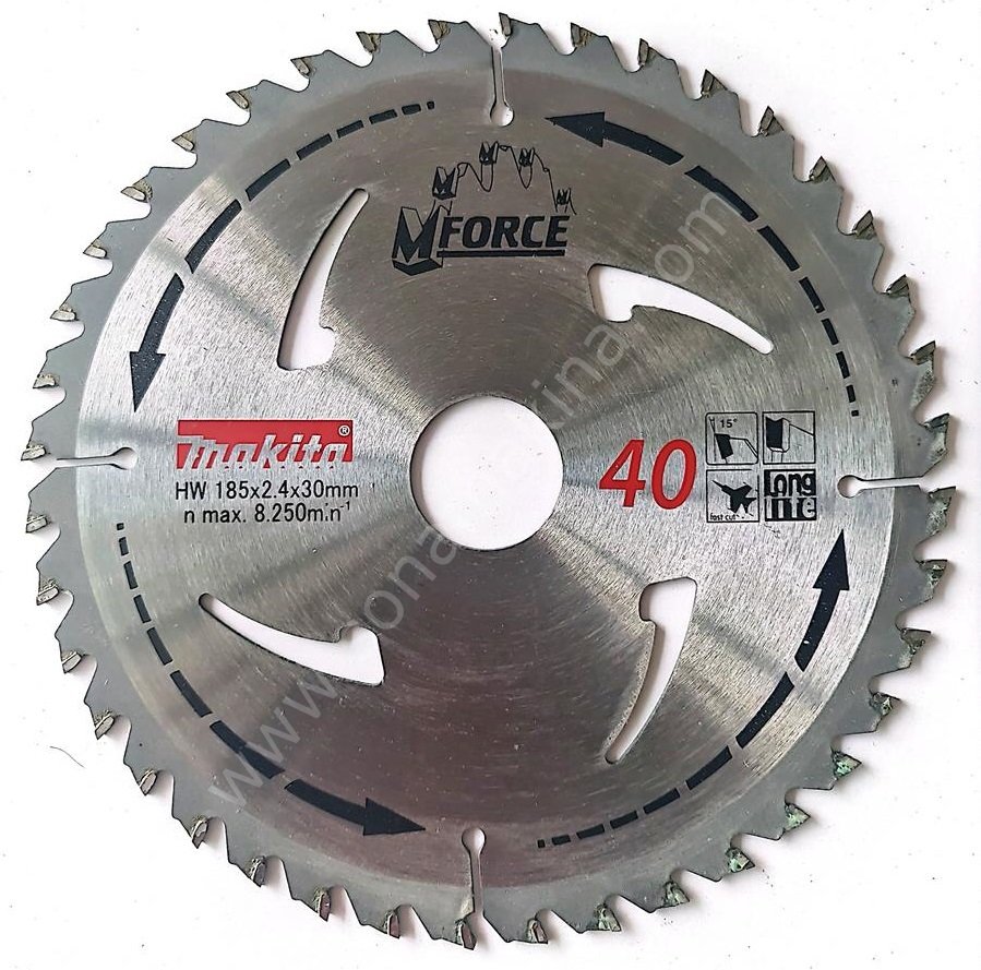 Makita M Force A-89655 Elmas Daire Testere 185x2,4x 30 Z=40 Diş