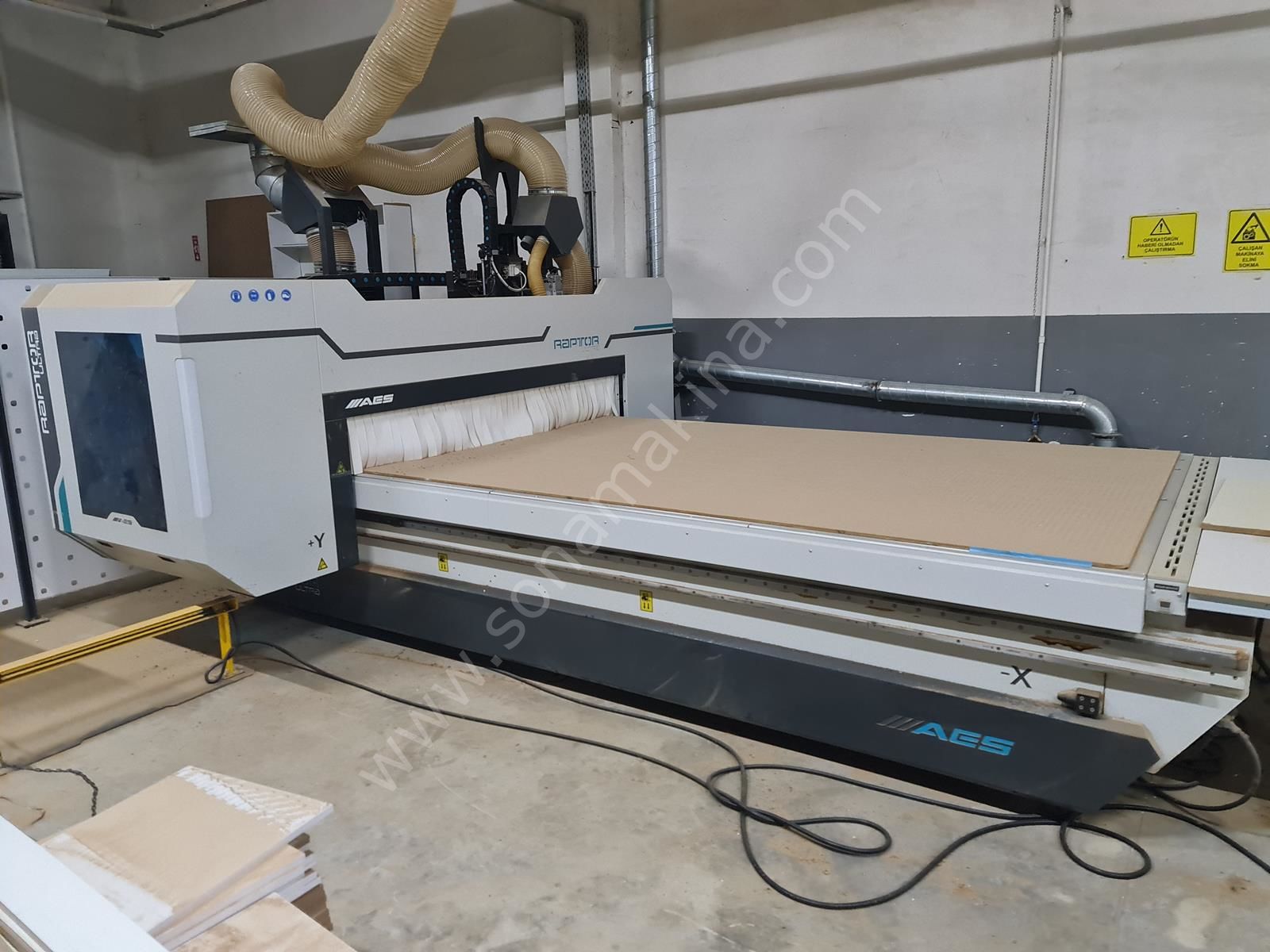 AES Raptor Cabinet Ultra 2136 Flat Düz Tabla Cnc (2021) Delik Gurubu+Boşaltma (İLK EL)