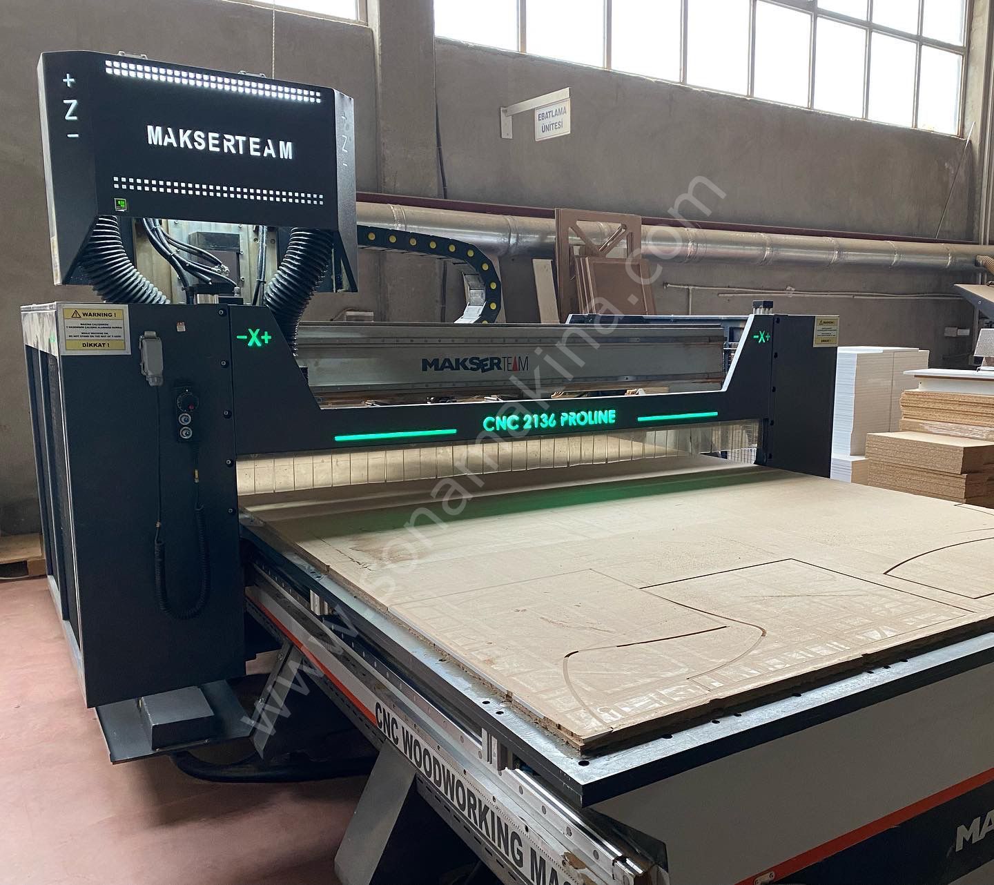 まーるページ Makser Proline 2136 Süpürmeli Düz Tabla Cnc Makinesi (2019