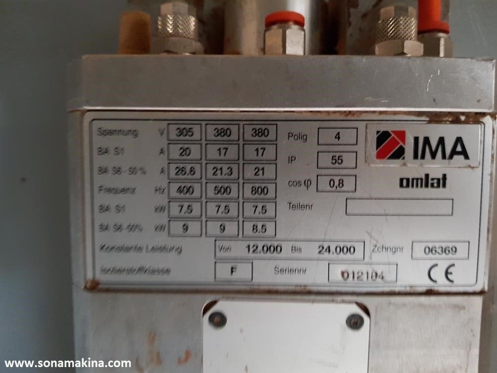 OMLAT SPINDLE MOTOR (7,5 KW- 10 HP-24.000 RPM)