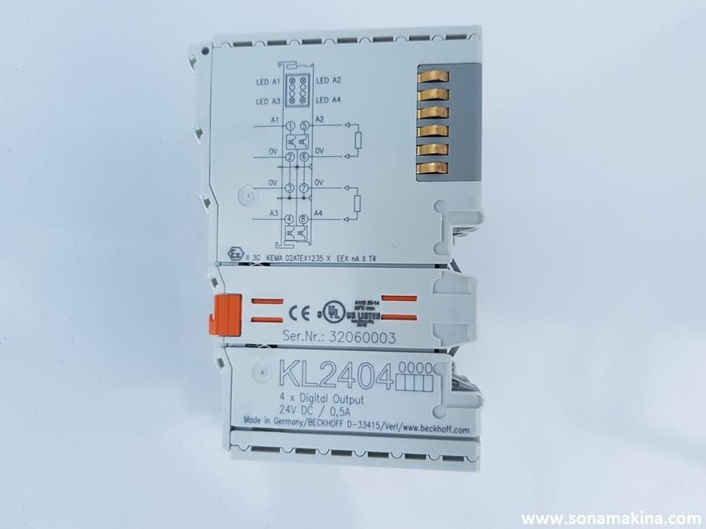BECKHOFF KL 2404 4 KANALLI DİJİTAL ÇIKIŞ TERMİNALİ 24 V DC